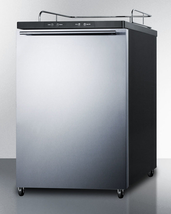 Summit SBC635MNKSSHH 24″ Wide Freestanding Stainless-Steel Beer Cooler / Kegerator – 5.6 cu ft Capacity