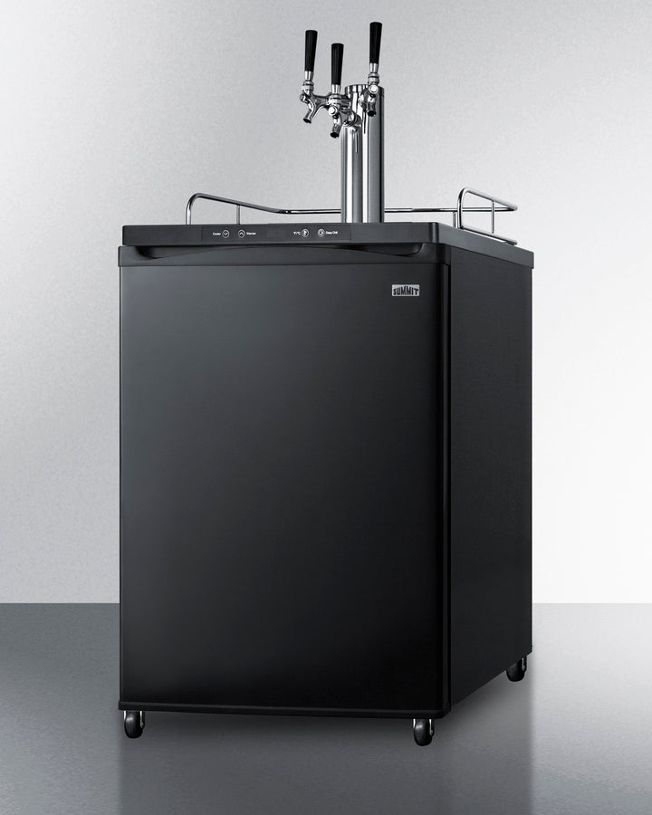 Summit SBC635MTRIPLE 24″ Wide 5.6 cu.ft. Triple-Tap Kegerator – Black Cabinet