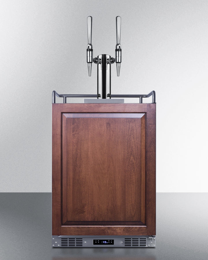 Summit SBC682PNRNCFTWIN 24″ Wide Built-In/Outdoor Nitro-Coffee Kegerator – Panel-Ready Stainless-Steel Cabinet