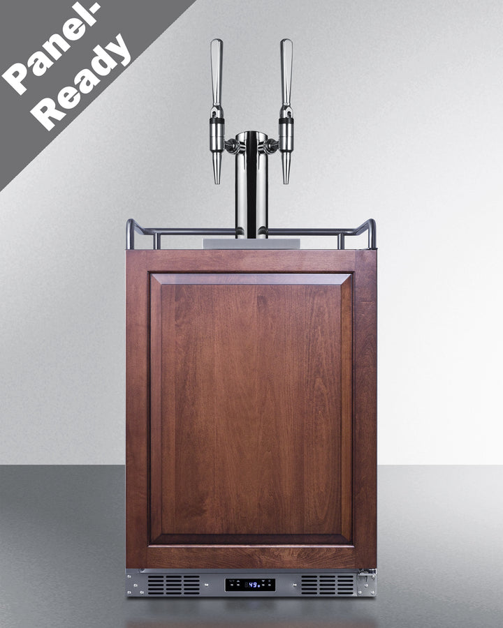 Summit SBC682PNRNCFTWIN 24″ Wide Built-In/Outdoor Nitro-Coffee Kegerator – Panel-Ready Stainless-Steel Cabinet