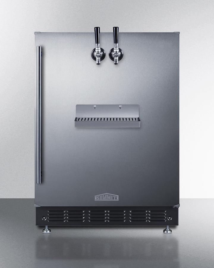 Summit SBC7BRSFRTP 24″ Wide Front-Tap Built-In Beer Dispenser – 5.3 cu. ft., Dual 1/6 Keg Capacity, Stainless Steel Door