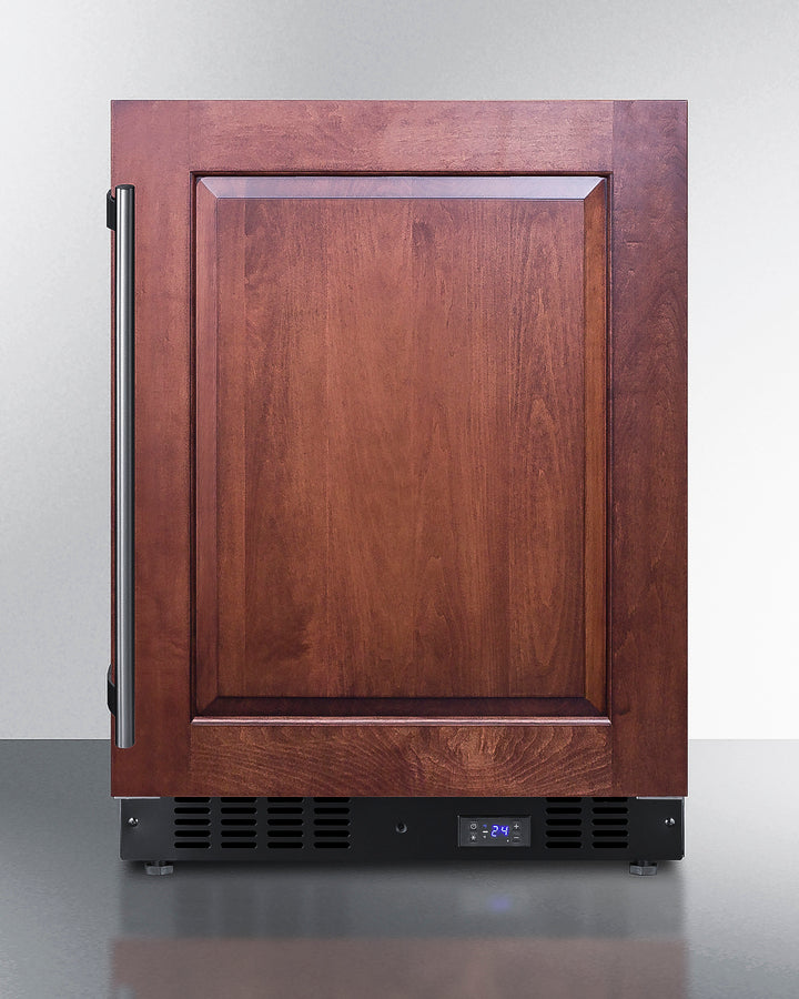 Summit SCFF53BIF 24″ Wide Built-In Frost-Free All-Freezer – Panel-Ready Overlay Door (Brown Cabinet)