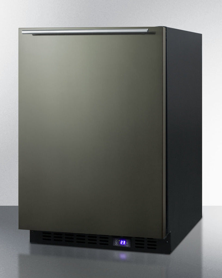 Summit SCFF53BXKSHH 24″ Wide Built-In Frost-Free All-Freezer – Black Stainless Steel Door