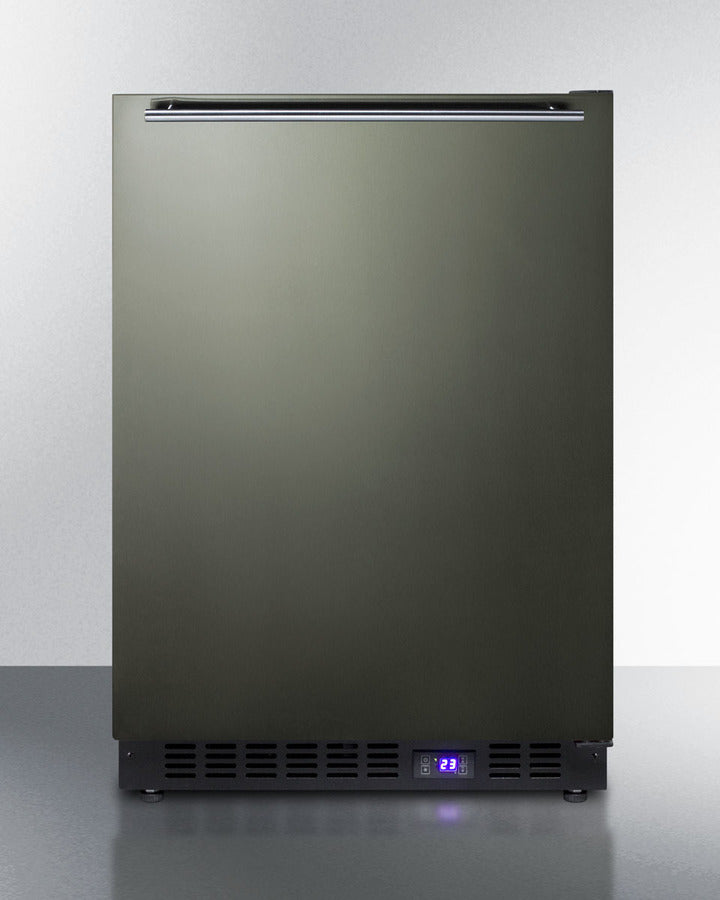 Summit SCFF53BXKSHHIM 24″ Wide Built-In Frost-Free Freezer – Black Stainless Steel Door