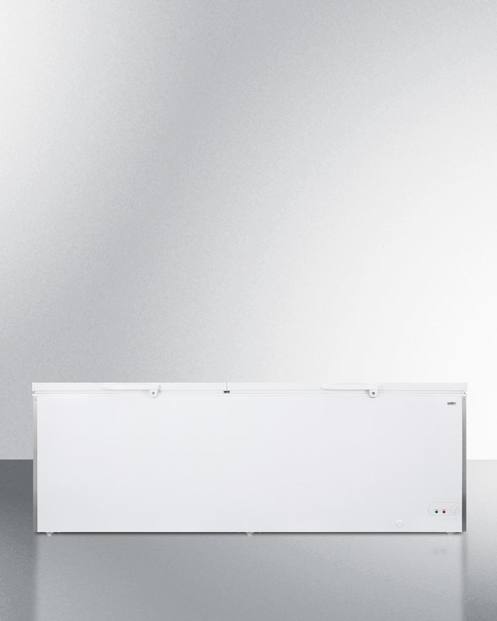 Summit SCFM252WH 26.66 cu. ft. Commercial Lift-Up Chest Freezer – White Cabinet