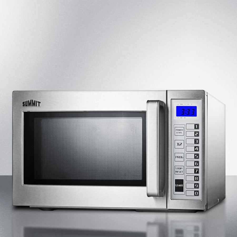 Summit SCM1000SS 0.9 cu. ft. Commercial-Grade Countertop Microwave – Stainless Steel