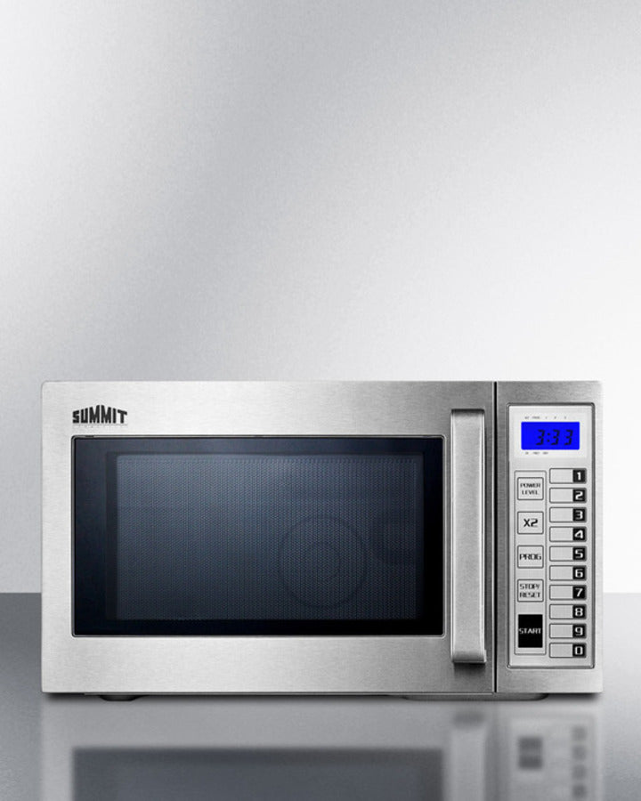 Summit SCM1000SS 0.9 cu. ft. Commercial-Grade Countertop Microwave – Stainless Steel