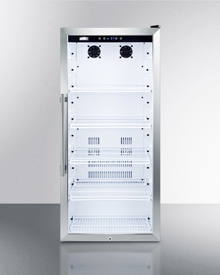 Summit SCR1006CSS 21.25″ Wide 9 cu. ft. Glass-Door Beverage Center – Stainless Steel Trim