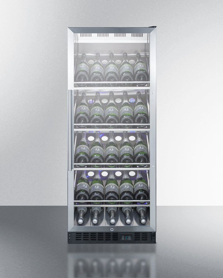 Summit SCR1156CHCSS 24″ Wide Single-Zone Commercial Wine Cellar – 11 cu ft / 25 Bottle Capacity, Stainless Steel Cabinet & Glass Door