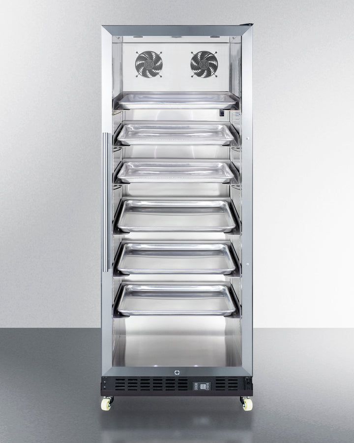 Summit SCR1156RI 23.63″ Wide 11 cu. ft. Mini Reach-In Beverage Center – Glass Door, Black