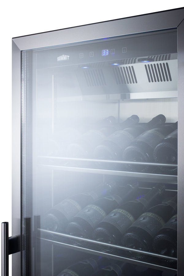 Summit SCR1401CHCSS 24″ Wide Single-Zone Commercial Wine Cellar – 12.6 cu ft / 35-Bottle Capacity, Stainless Steel Cabinet & Glass Door