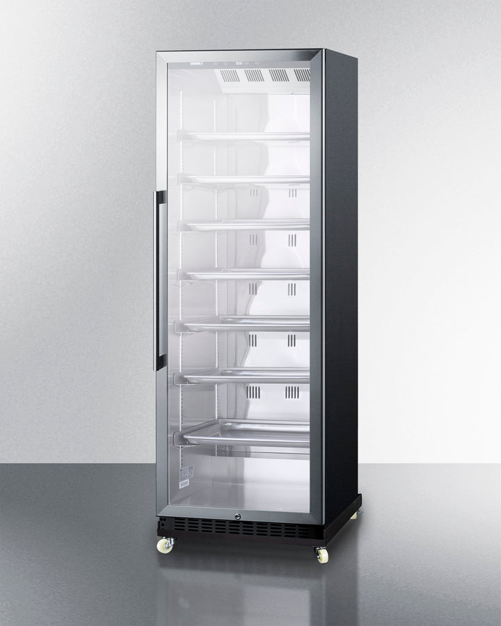 Summit SCR1401RICSS 24″ Mini Reach-In Beverage Refrigerator with Dolly (Stainless Steel)