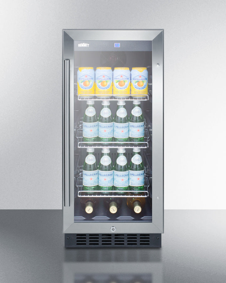 Summit SCR1536BG 15″ Wide Built-In Beverage Center – Glass Door, 2.45 cu ft