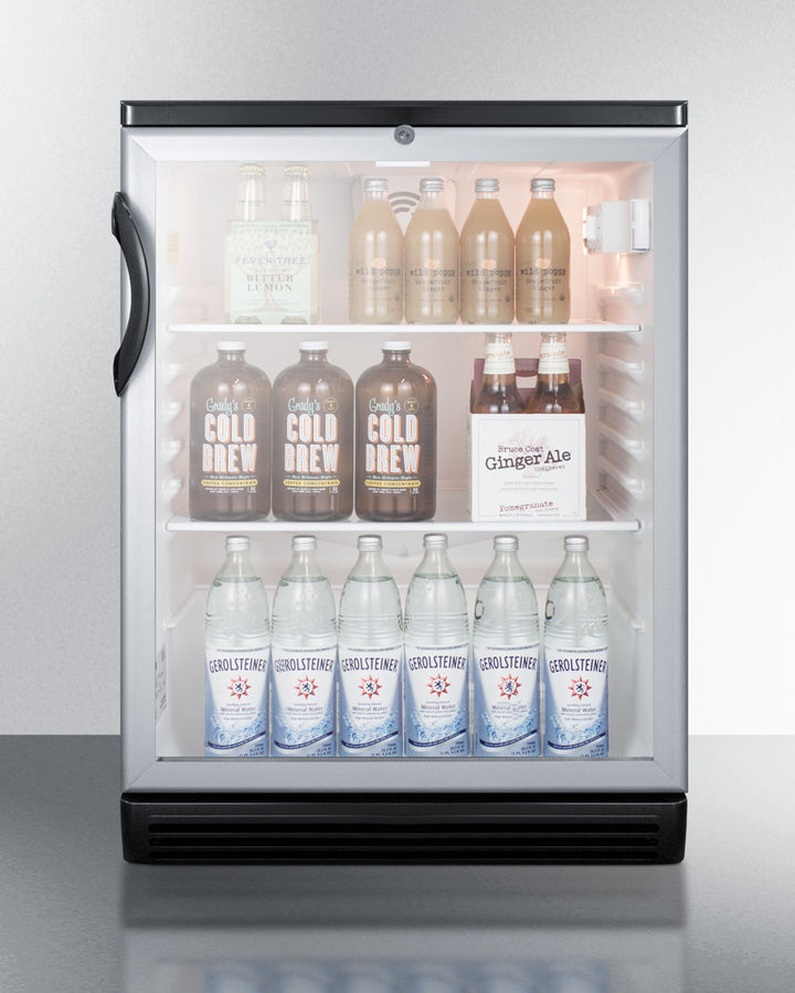 Summit SCR600BGLBI 24″ Wide Built-In Beverage Center – Glass Door, Black Cabinet