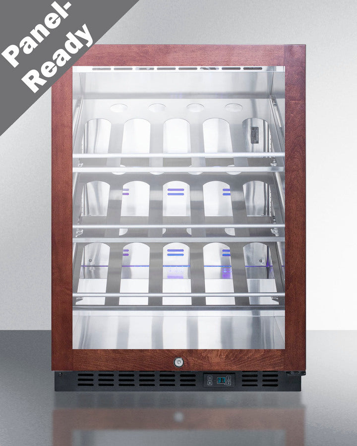Summit SCR610BLCHPNR 24″ Wide Single-Zone Built-In Commercial Wine Cellar – Panel-Ready Glass Door, 5.0 cu ft (20-Bottle Capacity)