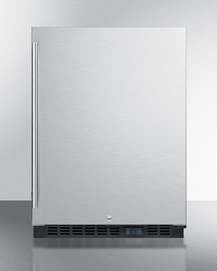 Summit SCR610BLSDV1 24″ Wide 4.88 cu. ft. Panel-Ready Built-In Beverage Center – Black Cabinet