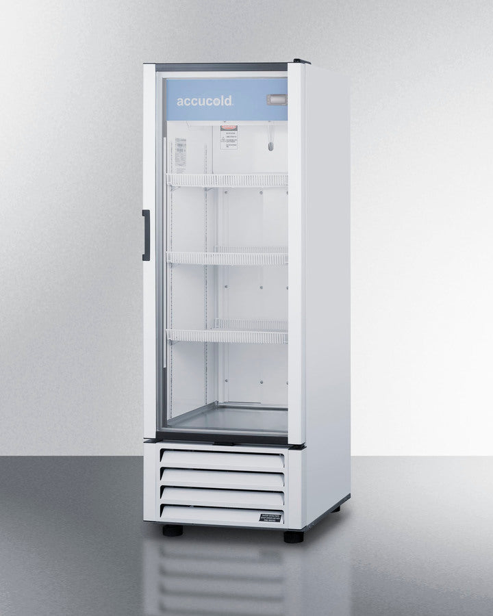 Summit SCR801G 21″ Wide 7.6 cu. ft. Glass-Door Commercial Beverage Refrigerator – White Cabinet