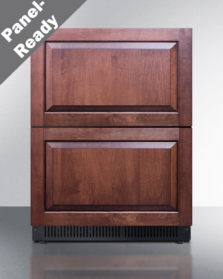 Summit SDHDR2446PNR 24″ Wide 2-Drawer All-Refrigerator – 3.4 cu. ft., Panel-Ready Front