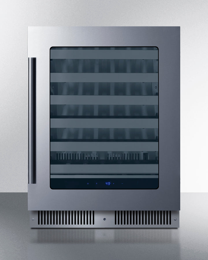 Summit SDHW2442 24″ Wide Shallow-Depth Wine Cellar – Glass Door, Built-In Design