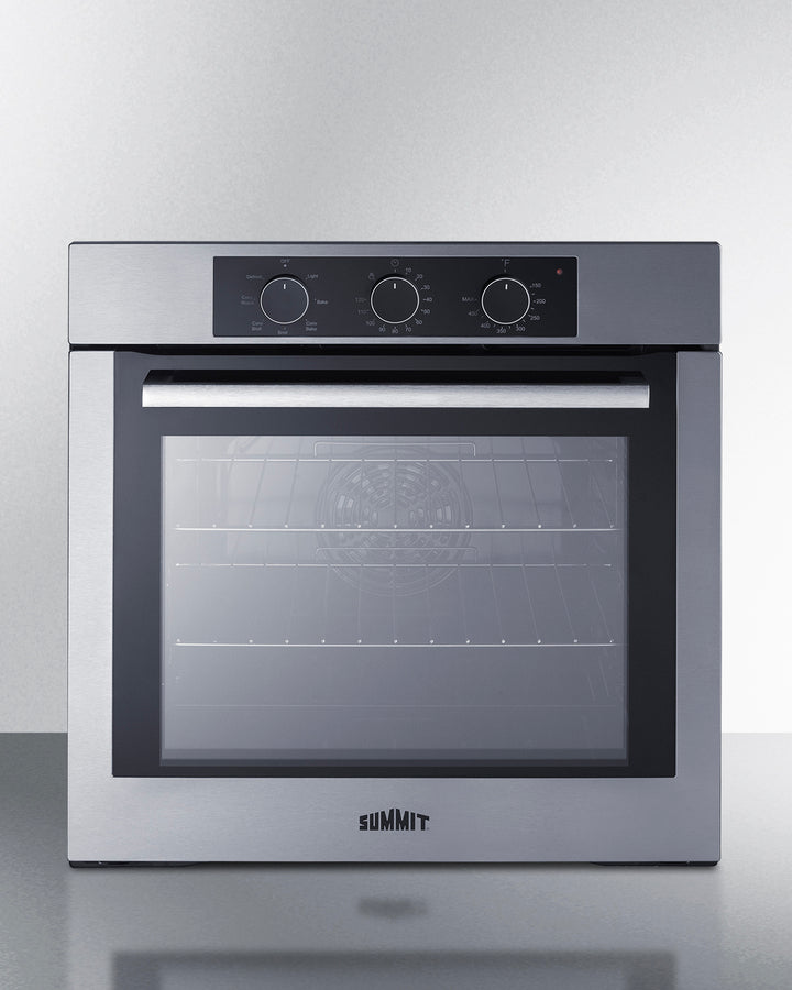 Summit SEW2401 24″ Wide Electric Wall Oven – Convection, Stainless Steel, 2.86 cu ft Capacity