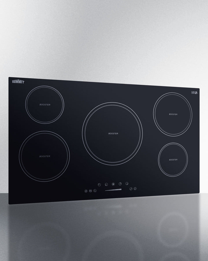 Summit SINC5B36B 36″ Wide 5-Zone Induction Cooktop – Jet Black Glass Surface