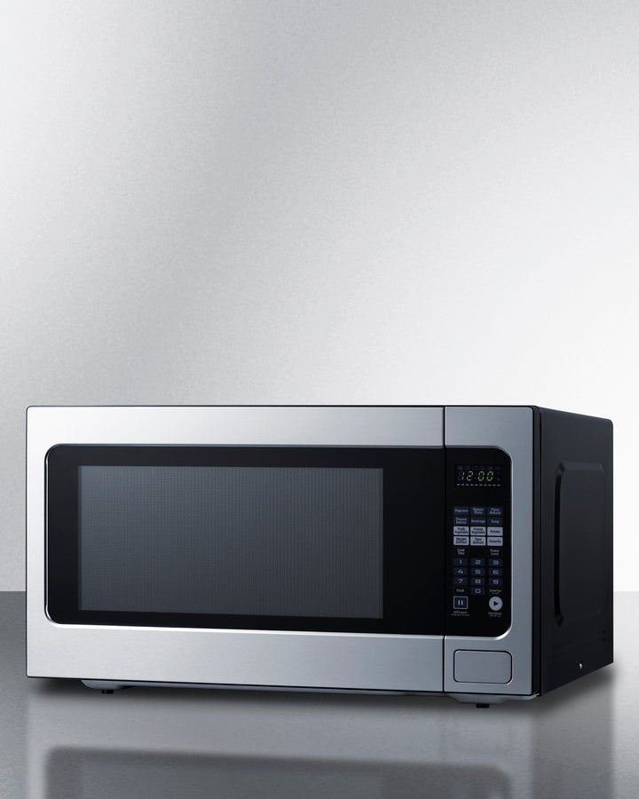 Summit SMBI27 2.2 cu. ft Countertop Microwave – 1200 W, Stainless Steel Front, Black Cabinet