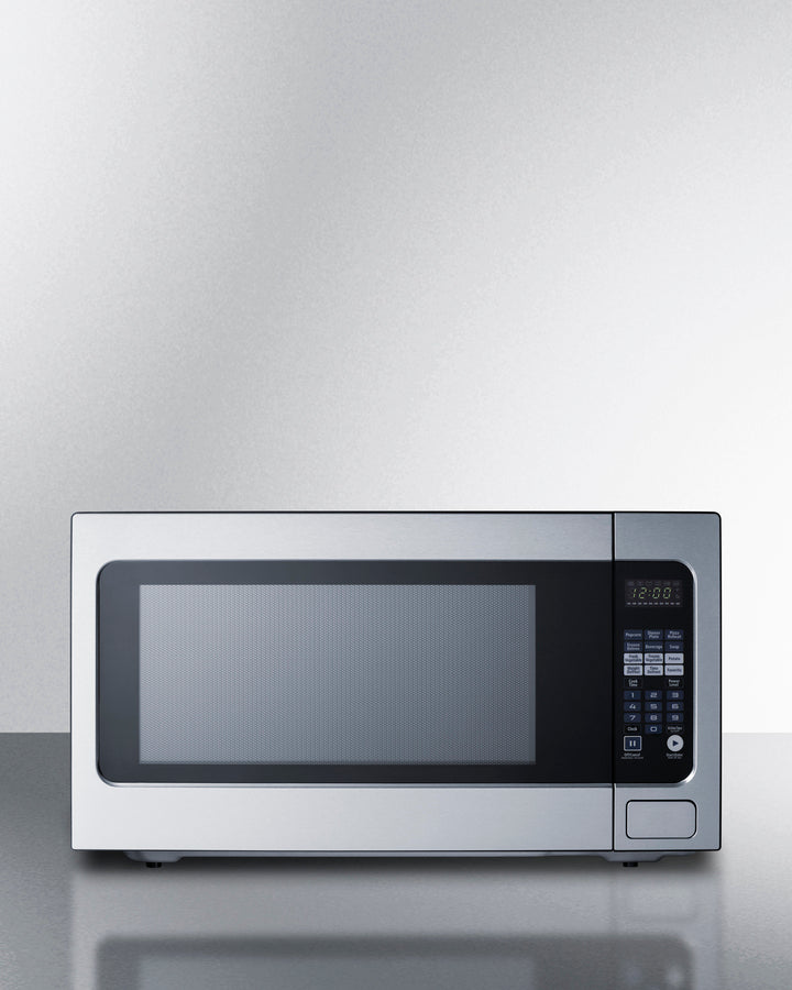 Summit SMBI27 2.2 cu. ft Countertop Microwave – 1200 W, Stainless Steel Front, Black Cabinet