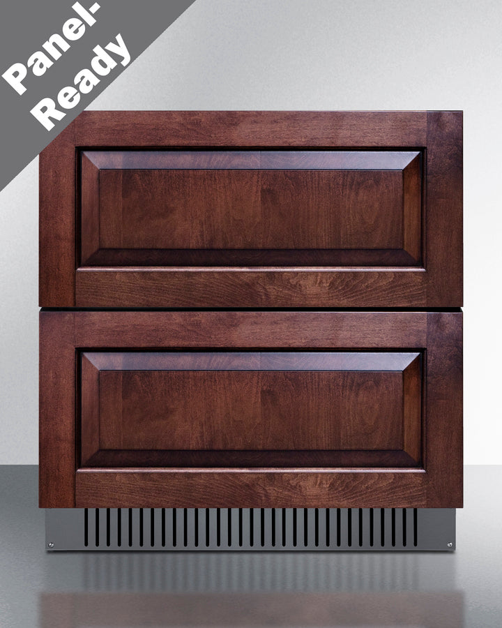 Summit SPR3032DADA 30″ Wide ADA-Height 2-Drawer Refrigerator – Panel-Ready, Stainless Steel Drawers