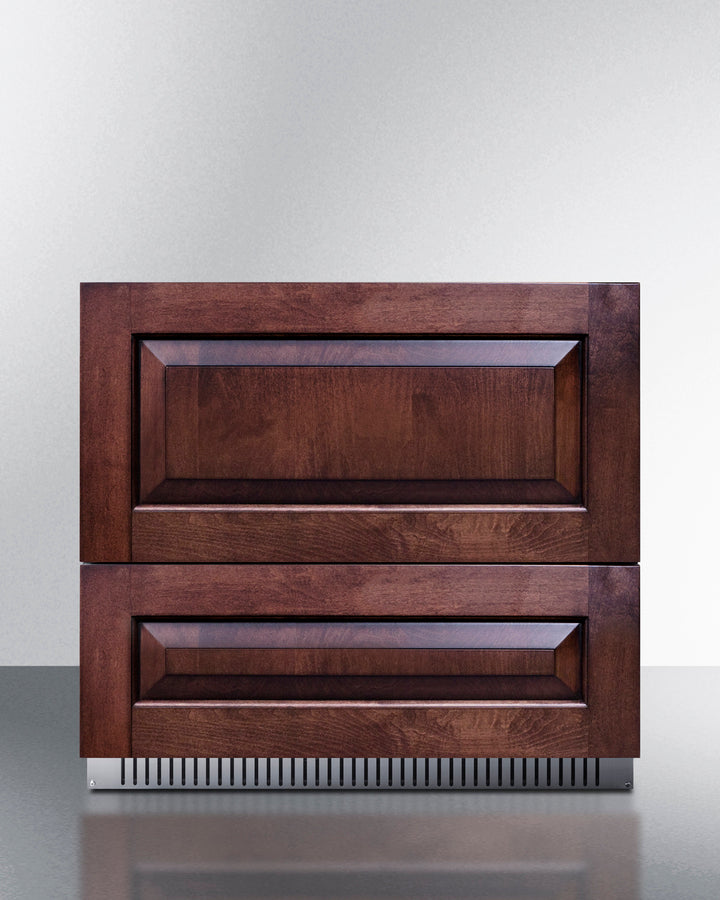 Summit SPR36DROS 36″ Wide Outdoor 2-Drawer All-Refrigerator – Panel-Ready Stainless Steel Drawers, Black Cabinet