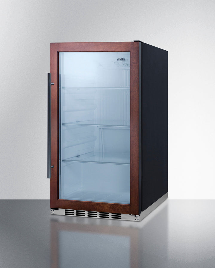 Summit SPR489OSPNR 19″ Wide Outdoor / Indoor Shallow-Depth Beverage Center — Panel-Ready, Glass Door