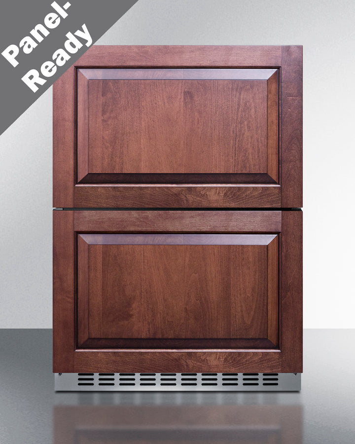 Summit SPRF34D 24" Wide 3.9 cu.ft. 2-Drawer Refrigerator-Freezer – Frost-Free Stainless Steel