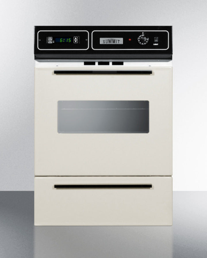 Summit STM7212KW 24″ Wide Gas Wall Oven – Bisque Finish