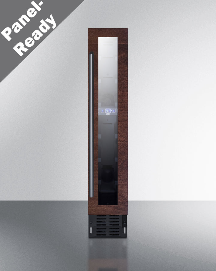 Summit SWC008PNR 6" Wide 7-Bottle Built-In Wine Cellar – Panel-Ready Glass Door