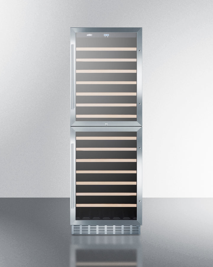 Summit SWC1875B 24" Wide 118-Bottle Dual Zone Wine Cellar – Built-In/Freestanding, Commercially Approved