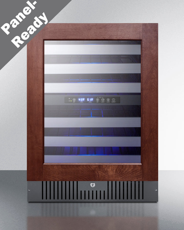 Summit SWC532BLBISTPNR 24″ Wide Built-In Dual-Zone Wine Cellar – Panel-Ready, 46-Bottle Capacity