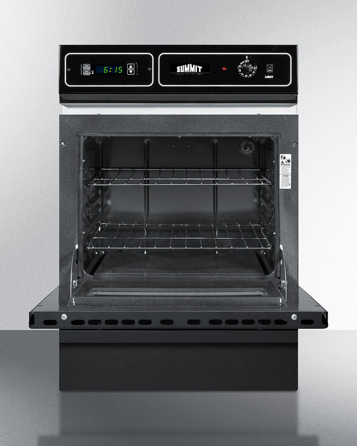 Summit TEM715DK 24″ Wide Electric Wall Oven – Black Glass Door