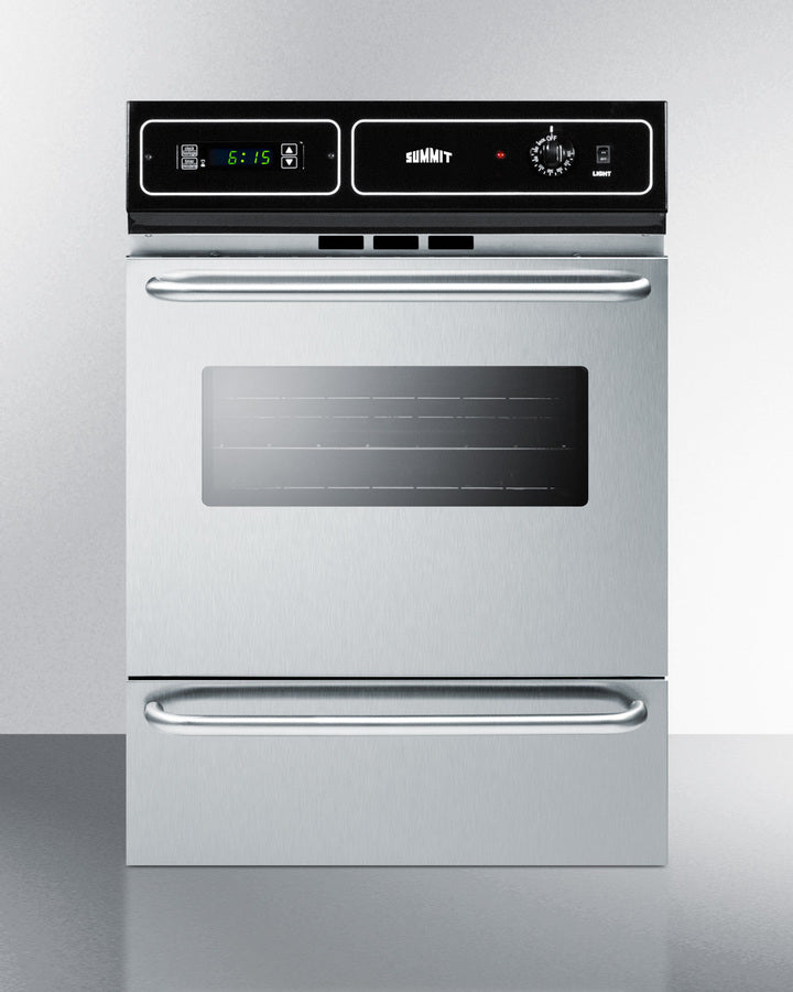 Summit TEM721BKW 24″ Wide Electric Wall Oven – 2.92 cu ft Capacity, Stainless Steel Door
