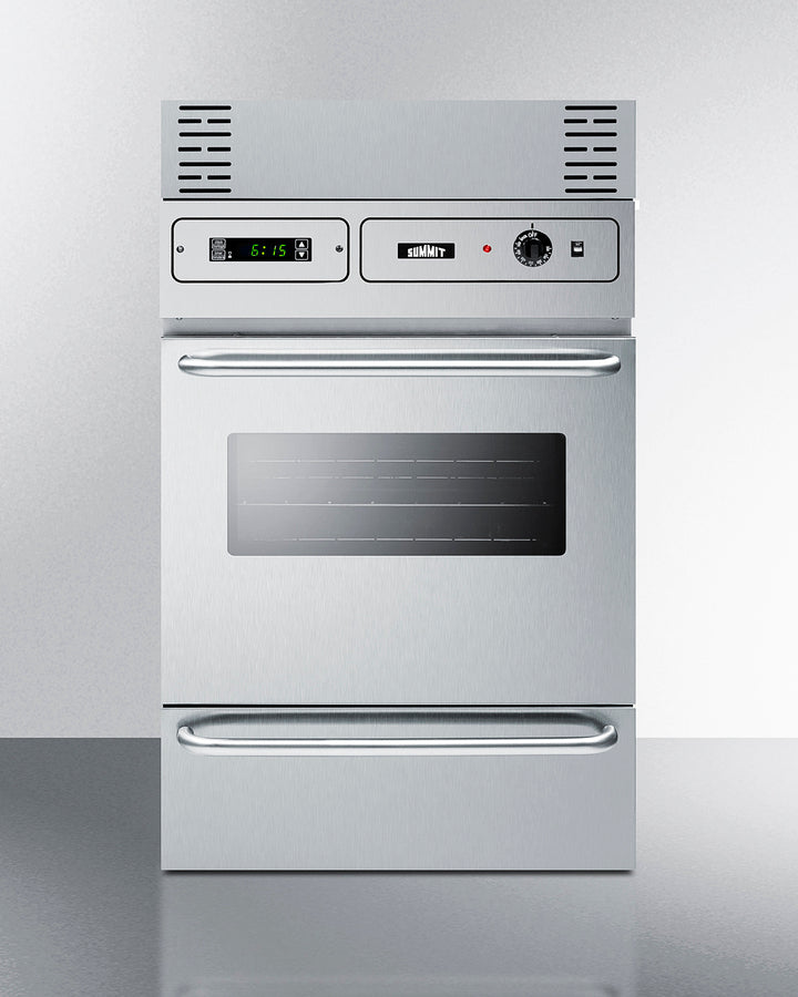 Summit TEM755BKW 24″ Wide Electric Wall Oven – 2.92 cu ft Capacity, Stainless Steel Door, 115 V Plug-In