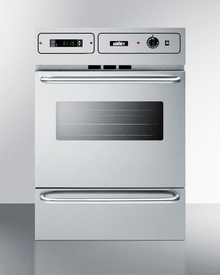 Summit TEM788BKW 24″ Wide Electric Wall Oven – Stainless Steel Front