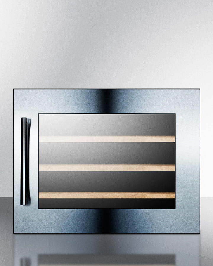 Summit VC28S 24" Wide 28-Bottle Integrated Wine Cellar – Built-In, Stainless Steel Trim Glass Door