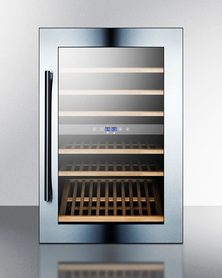 Summit VC60D 24" Wide 51-Bottle Dual Zone Wine Cellar – Fully Integrated Built-In, Stainless Steel Trim