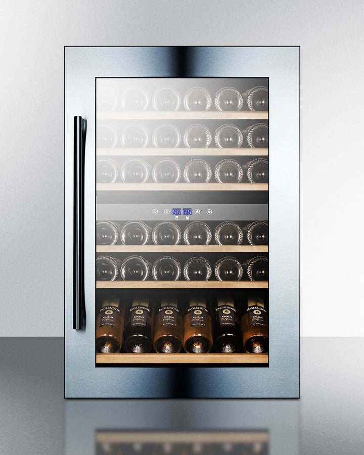 Summit VC60D 24" Wide 51-Bottle Dual Zone Wine Cellar – Fully Integrated Built-In, Stainless Steel Trim