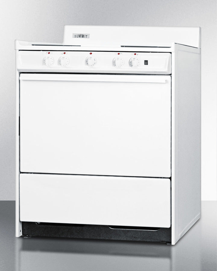 Summit WEM2171Q 30″ Wide Electric Coil-Top Range – White Finish, 3.7 cu ft Oven, 24″ Depth, ADA-Friendly