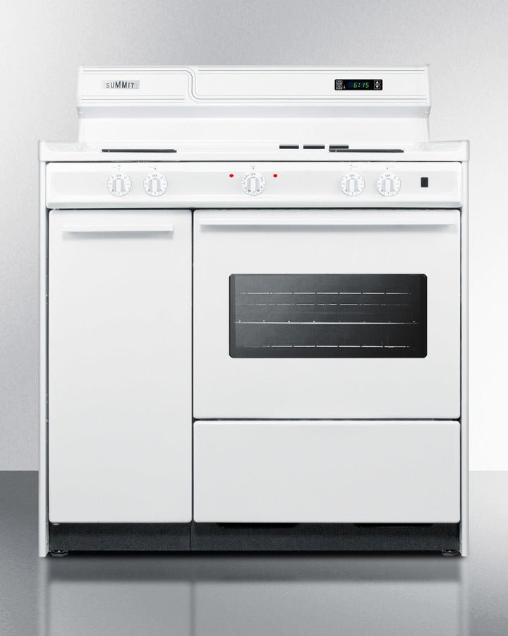 Summit WEM430KW 36″ Wide Electric Coil-Top Range – White Finish, 2.9 cu ft Oven, 24″ Depth Compact Design