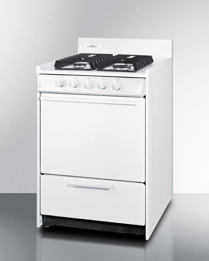 Summit WTM6107IS 24″ Wide Gas Range – 2.92 cu. ft. Oven, Sealed Burners, White Finish