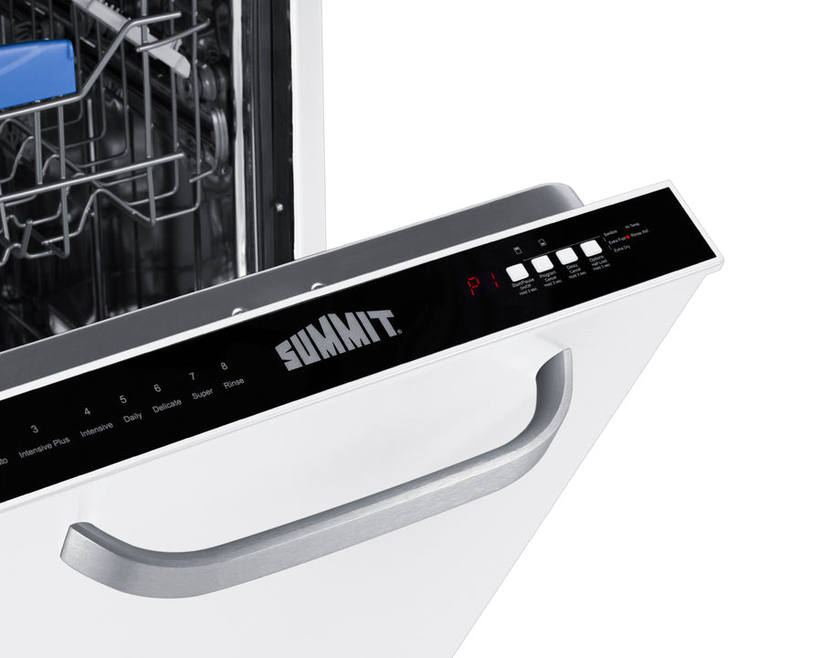 Summit DW183WADA 18″ Wide Built-In Dishwasher – White (ADA Compliant, Ultra-Quiet 47 dB)