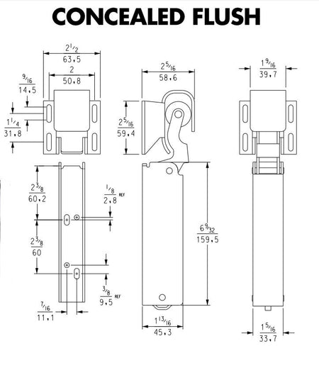 Kason 1094 Concealed Mounting Hydraulic Door Closer