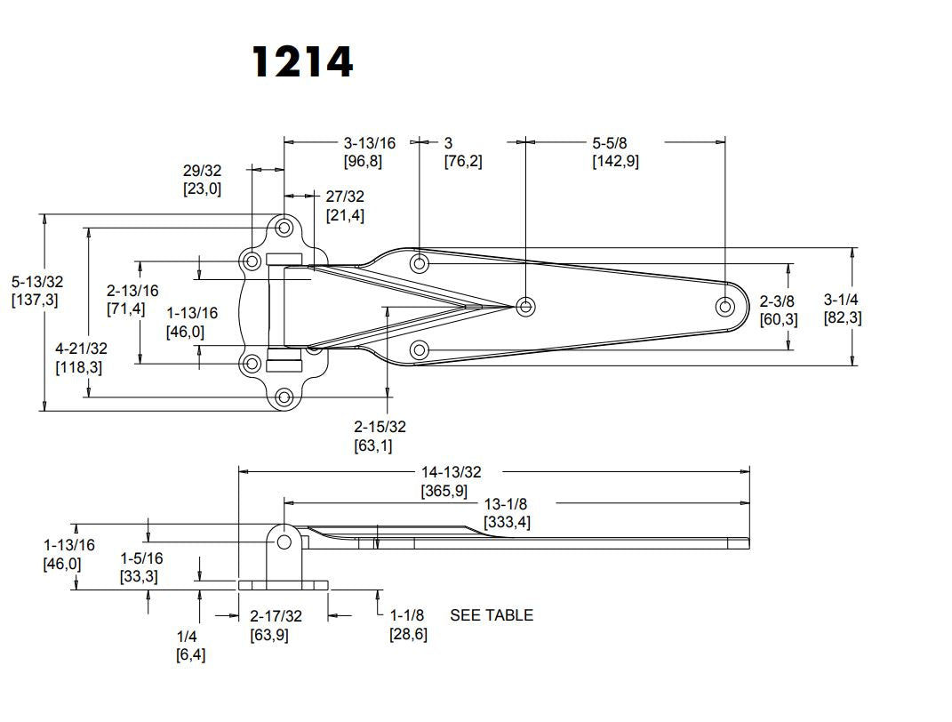 Kason 1214 Heavy Duty Iron Strap Hinge Kason Hinges %product_description%