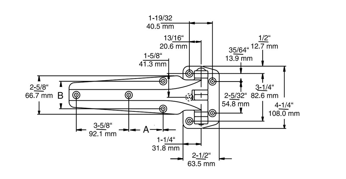 Kason 1241 Heavy Duty Double Knuckle Hinge Kason Hinges %product_description%