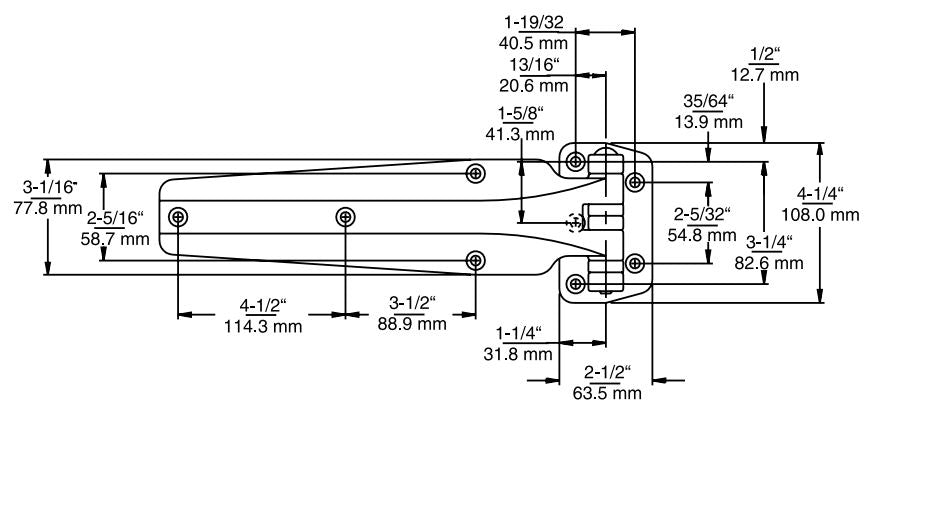 Kason 1251 Heavy Duty Double Knuckle Hinge Kason Hinges %product_description%